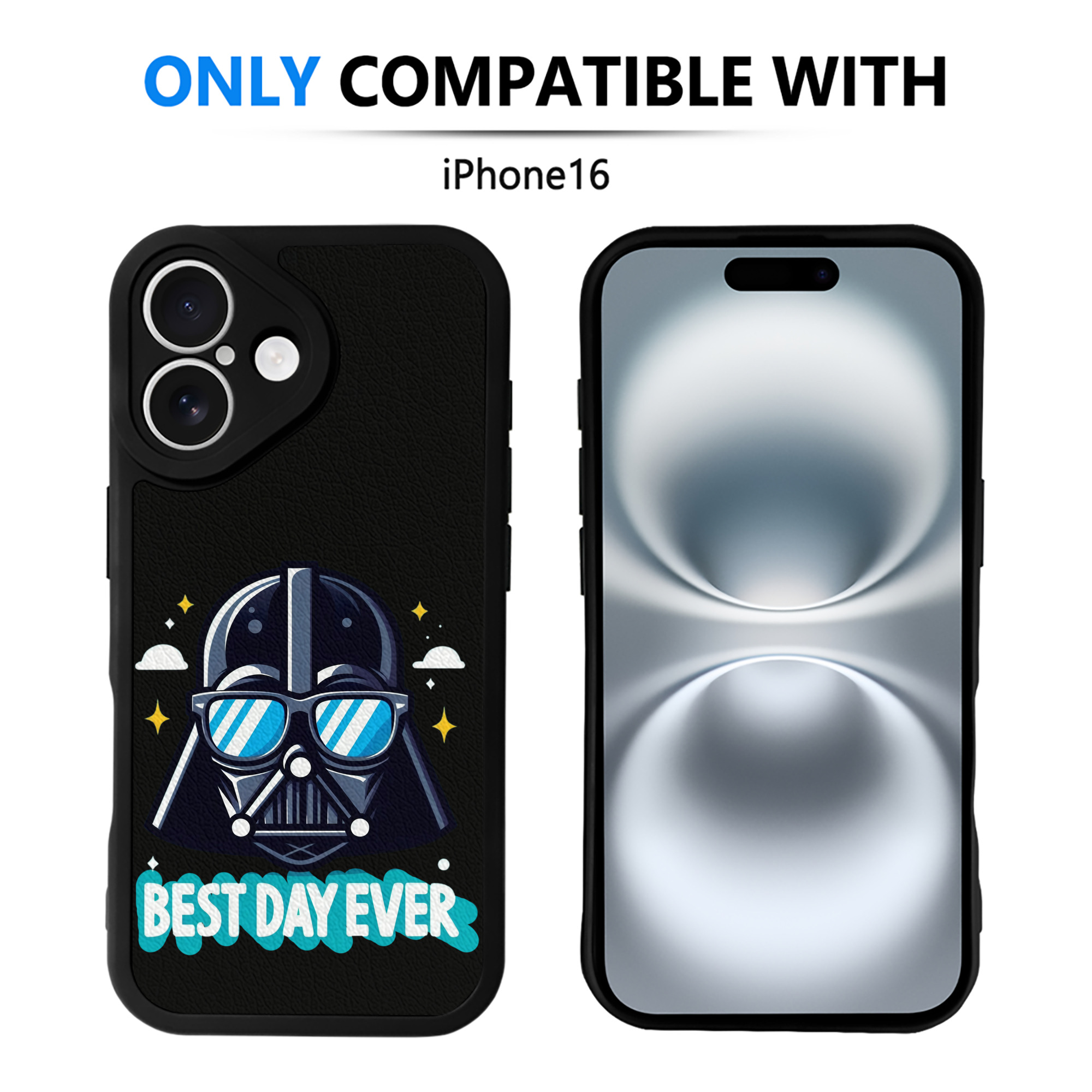 （画像用） スター・ウォーズ Star Wars 【iPhone 16シリーズ対応】シリコンスマホケース（レザー調） 材質：シリコン